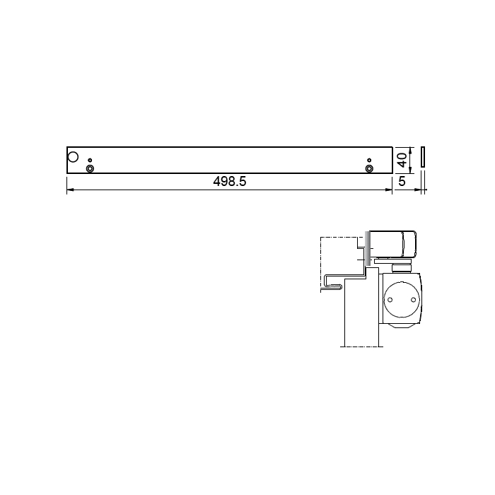 GEZE Montageplatte Gleitschiene TS 5000 E