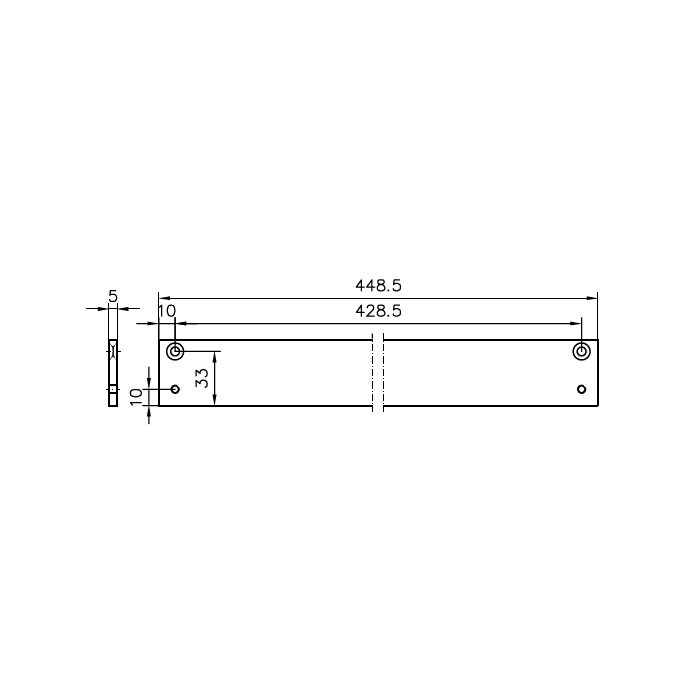 GEZE Montageplatte Gleitschiene Standard. ECline, T-Stop und EFS